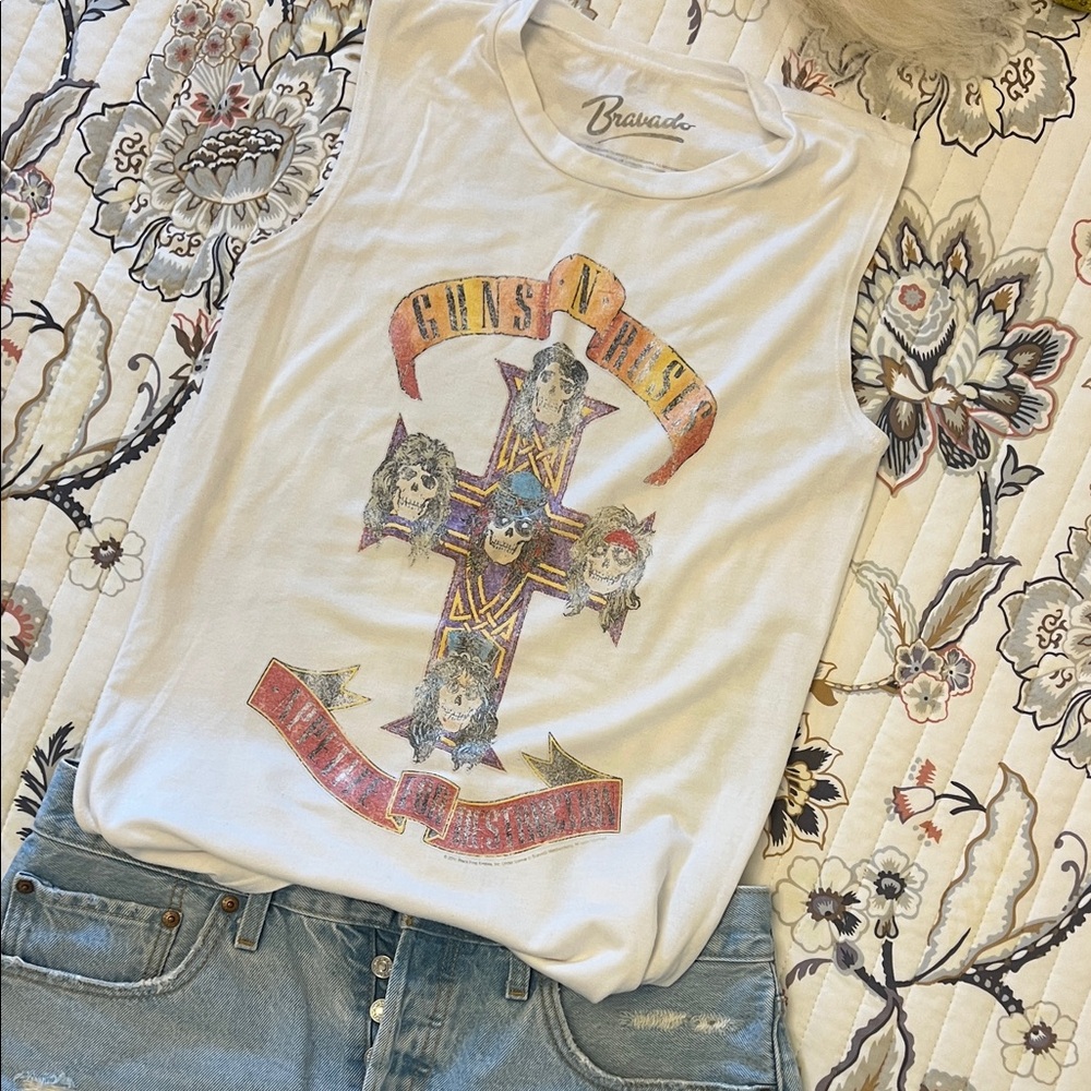 Bravado White Guns N' Roses Graphic Tank